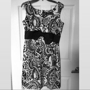 Teri Jon Black and White Dress